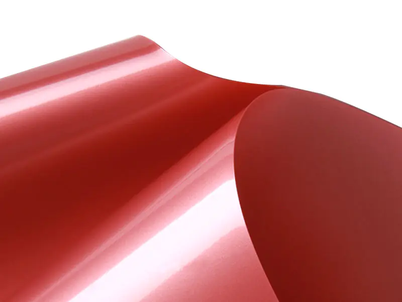 Červená PVC strečová stropní fólie-12